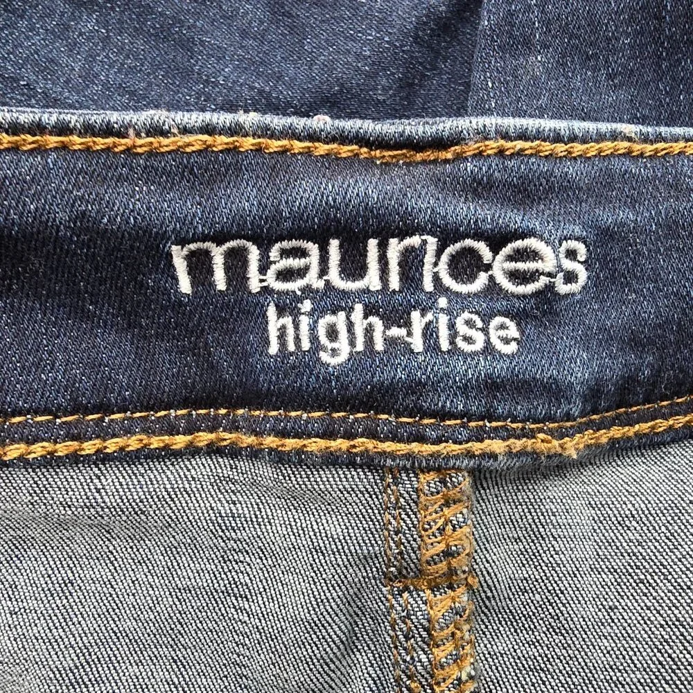 Maurices Womens Jeans Size Medium Regular Skinny Distressed High Rise Denim - Picture 6 of 7